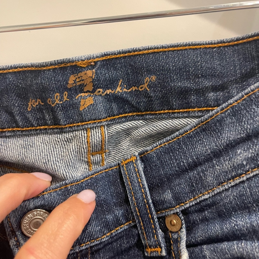 7 For All Mankind Women's Blue Boot Cut Jeans